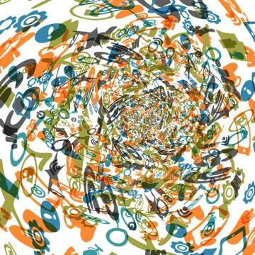 Abstract background of distorted web icons Illustrazione stock