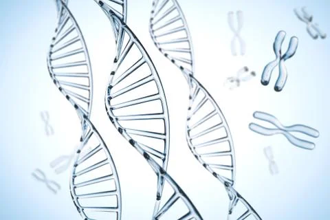 Abstract background . DNA molecule with X chromosomes Stock Photos