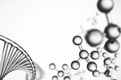 Abstract background . DNA molecule with X chromosomes Stock Photos