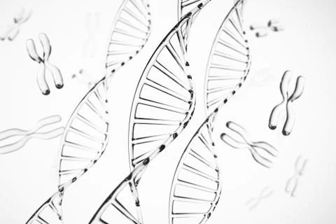 Abstract background . DNA molecule with X chromosomes Stock Photos