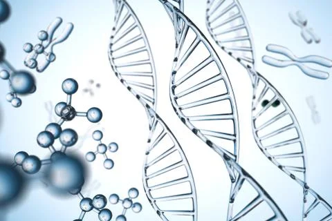 Abstract background . DNA molecule with X chromosomes Stock Photos