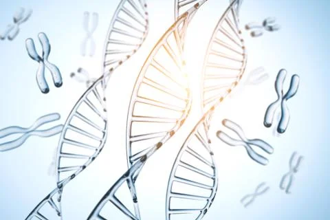 Abstract background . DNA molecule with X chromosomes Stock Photos