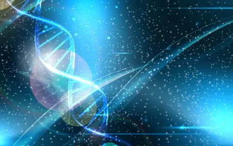 Abstract background with dnk spiral for information and medicine template. Ve Stock Illustration