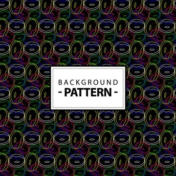 Abstract background donuts pattern for your ideas Stock Illustration