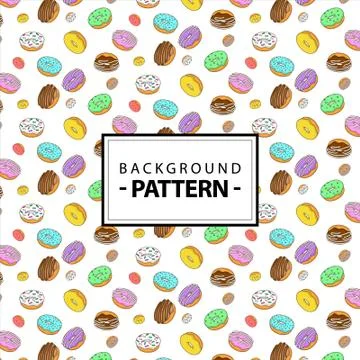 Abstract background donuts pattern for your ideas Illustrazione stock