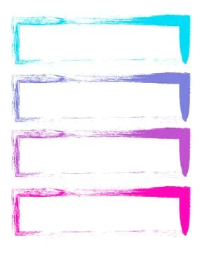 Abstract background Doodle brush strokes set rectangles Stock Illustration