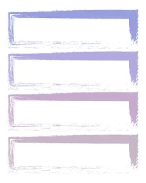 Abstract background Doodle brush strokes set rectangles Stock Illustration