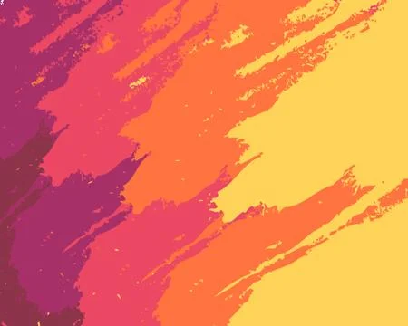 Abstract background Doodle yellow orange pink brush strokes Stock Illustration