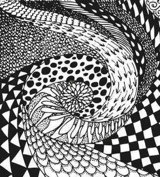 Abstract background with doodling hand drawn patterns Stock Illustration