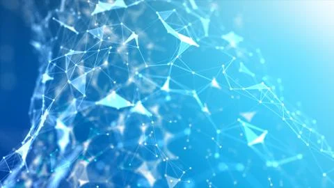 Abstract background Dot and connect line for cyber technology futuristic and Stock Illustration