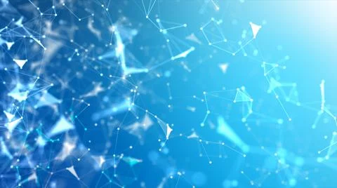 Abstract background Dot and connect line for cyber technology futuristic and  Stock Illustration