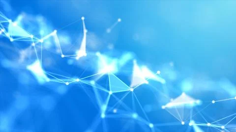 Abstract background Dot and connect line Foto stock