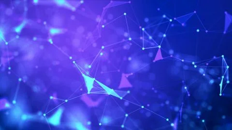 Abstract background Dot and connect line for cyber technology futuristic and Stock Photos