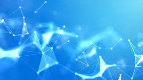 Abstract background Dot and connect line for cyber technology futuristic and Stock Photos