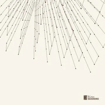 Abstract background with dots and lines Illustrazione stock