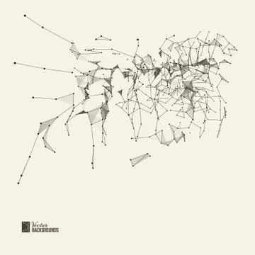 Abstract background with dots and lines Stock Illustration