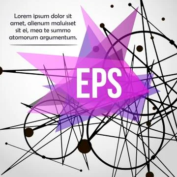 Abstract background with dots and lines. Stock Illustration