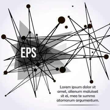 Abstract background with dots and lines. Stock Illustration