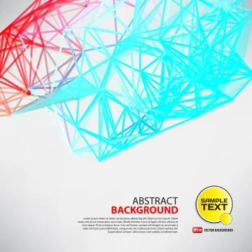 Abstract background with dots and lines on theme digital technol Illustrazione stock