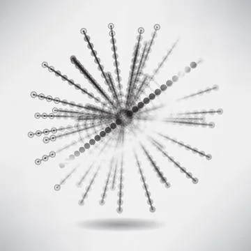 Abstract background with dots and lines on theme digital technol Illustrazione stock