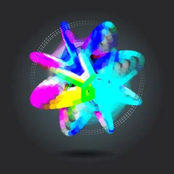 Abstract background with dots and lines on theme digital technol Illustrazione stock