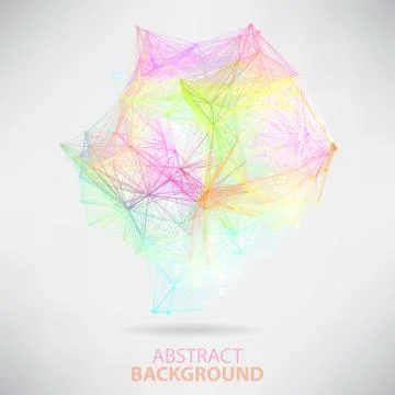 Abstract background with dots and lines on theme digital technol Stock Illustration