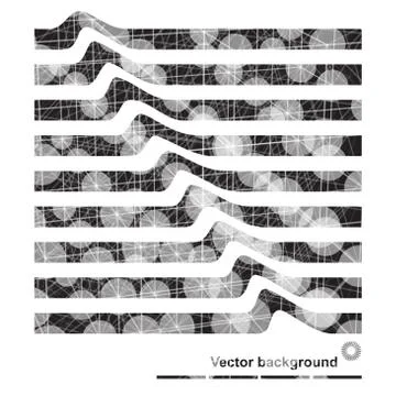 Abstract background with dots and lines on theme digital technol Stock Illustration