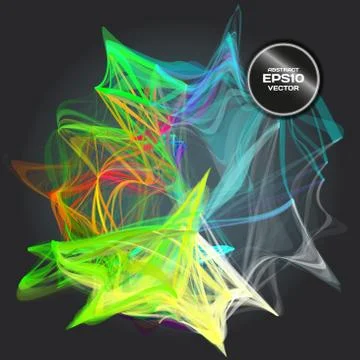 Abstract background with dots and lines on theme digital technol Stock Illustration