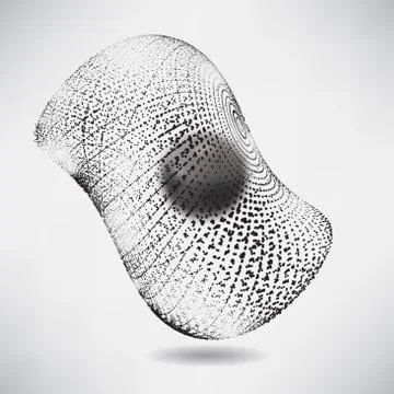 Abstract background with dots and lines on theme digital technol Stock Illustration