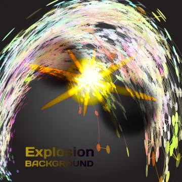 Abstract background with dots and lines on theme digital technol Stock Illustration