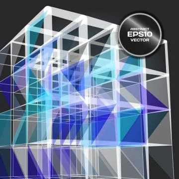 Abstract background with dots and lines on theme digital technology and inter Stock Illustration