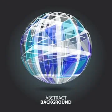 Abstract background with dots and lines on theme digital technology and inter Stock Illustration