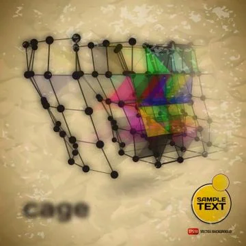 Abstract background with dots and lines on theme digital technology and inter Stock Illustration