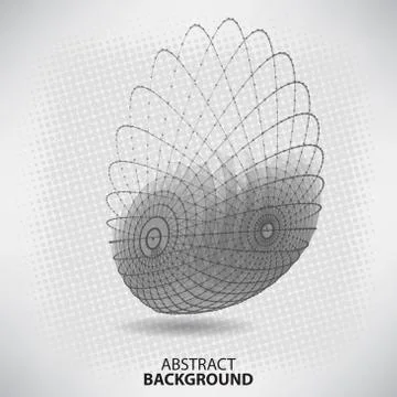 Abstract background with dots and lines on theme digital technol Illustrazione stock