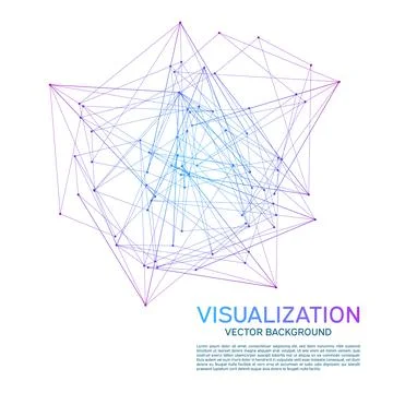 Abstract background with dots and lines. White. Geometric technology vector b Stock-Illustration