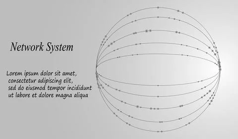Abstract Background with Dots Array and Lines. Connection Structure. Geometri Stock Illustration