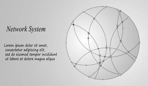 Abstract Background with Dots Array and Lines. Connection Structure. Geometri Stock Illustration