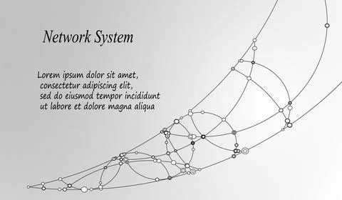 Abstract Background with Dots Array and Lines. Connection Structure. Geometri Stock Illustration