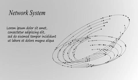 Abstract Background with Dots Array and Lines. Connection Structure. Geometri Stock Illustration