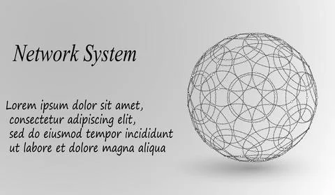 Abstract Background with Dots Array and Lines. Connection Structure. Geometri Stock Illustration