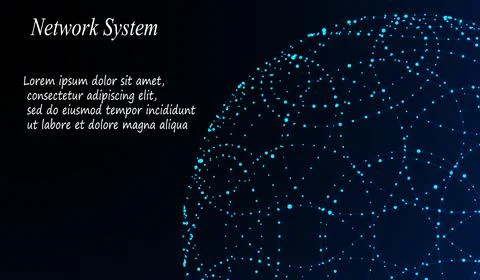 Abstract Background with Dots Array and Lines. Connection Structure. Geometri Stock Illustration