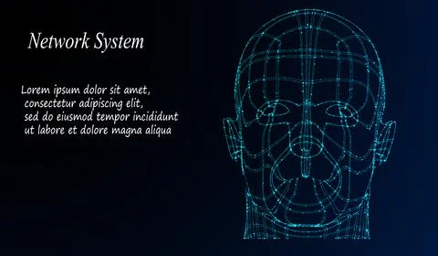 Abstract Background with Dots Array and Lines. Connection Structure. Geometri Stock Illustration
