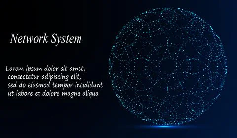 Abstract Background with Dots Array and Lines. Connection Structure. Geometri Stock Illustration