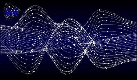 Abstract Background with Dots Array and Lines. Connection Structure. Geometri Stock Illustration