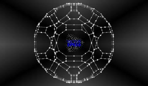 Abstract Background with Dots Array and Lines. Connection Structure. Geometri Stock Illustration