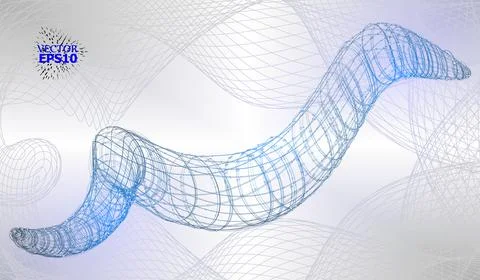 Abstract Background with Dots Array and Lines. Connection Structure. Geometri Stock Illustration