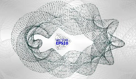 Abstract Background with Dots Array and Lines. Connection Structure. Geometri Stock Illustration