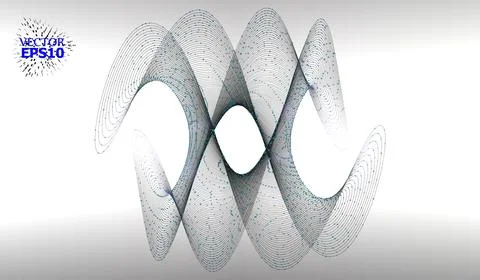 Abstract Background with Dots Array and Lines. Connection Structure. Geometri Stock Illustration