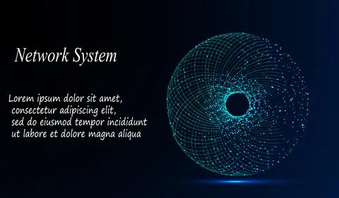 Abstract Background with Dots Array and Lines. Connection Structure. Geometri Stock Illustration