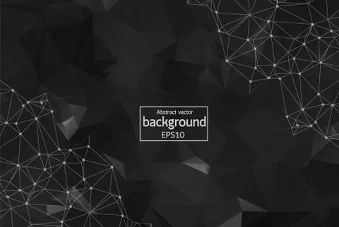 Abstract background, dots connected with lines Stock Illustration